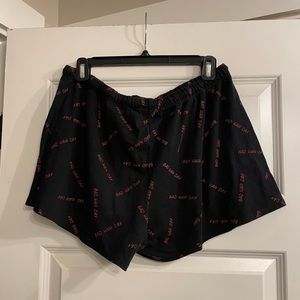 Fred is Red black “bad hair day” short shorts- XL